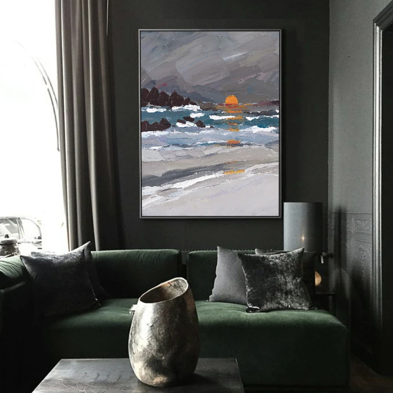 

Buzart atmospheric pictures abstract landscape wall art canvas painting for home decoration No Frame