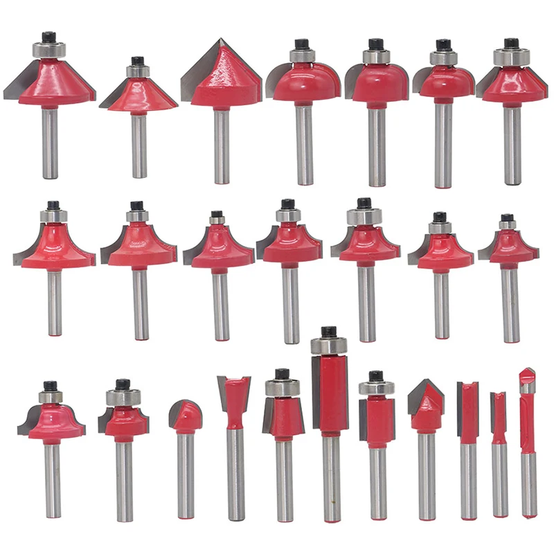 

6Mm Shank Wood Router Bit Straight End Mill Trimmer Cleaning Flush Trim Corner Round Cove Box Bits Tools Milling Cutter