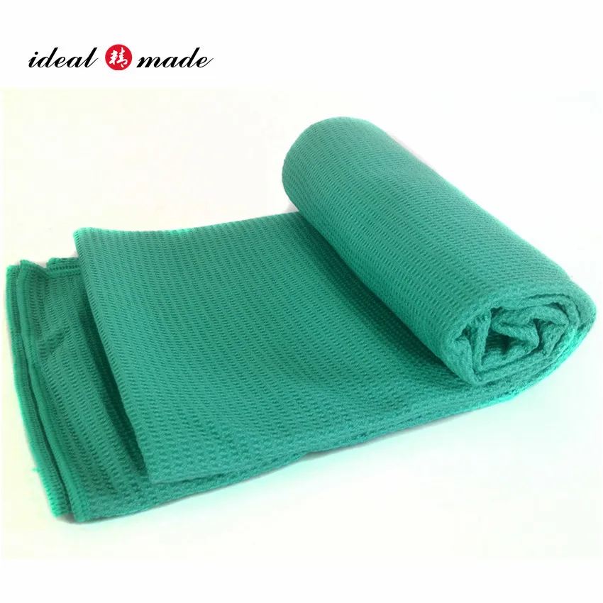 waffle yoga mat green