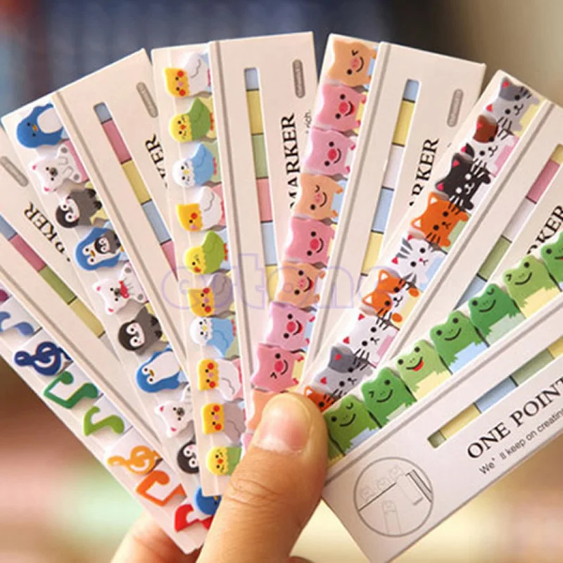 

Cute Bear Penguin Mini 150 Pages Bookmark Sticker Post It Tab Pad Sticky Notes