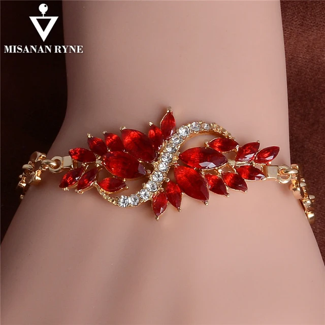 MISANANRYNE Luxury Wedding Jewelry Gold Color Chain Bracelet for Women High Qual MISANANRYNE Luxury Wedding Jewelry Gold Color Chain Bracelet for Women High Qual