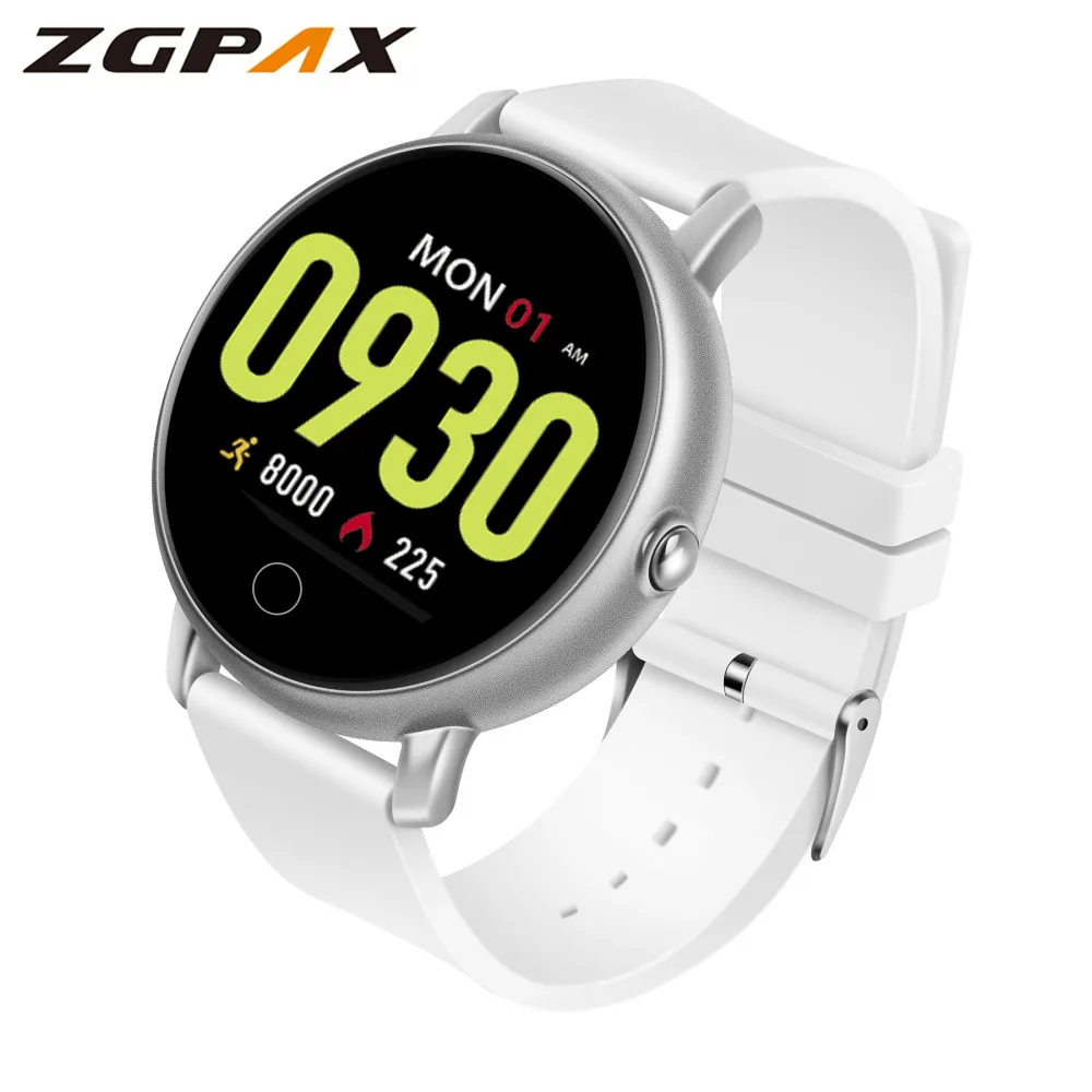 

ZGPAX smart watch S666 smartwatch men activity fitness tracker heart rate monitor intelligent reminder 1.22 inch screen