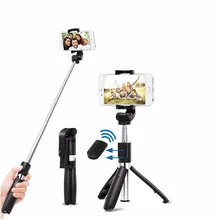 Duszake Monopod Bluetooth Selfie Stick with Bluetooth Controller Mini Tripod Selfie Stick for iPhone Smartphones BLuetooth