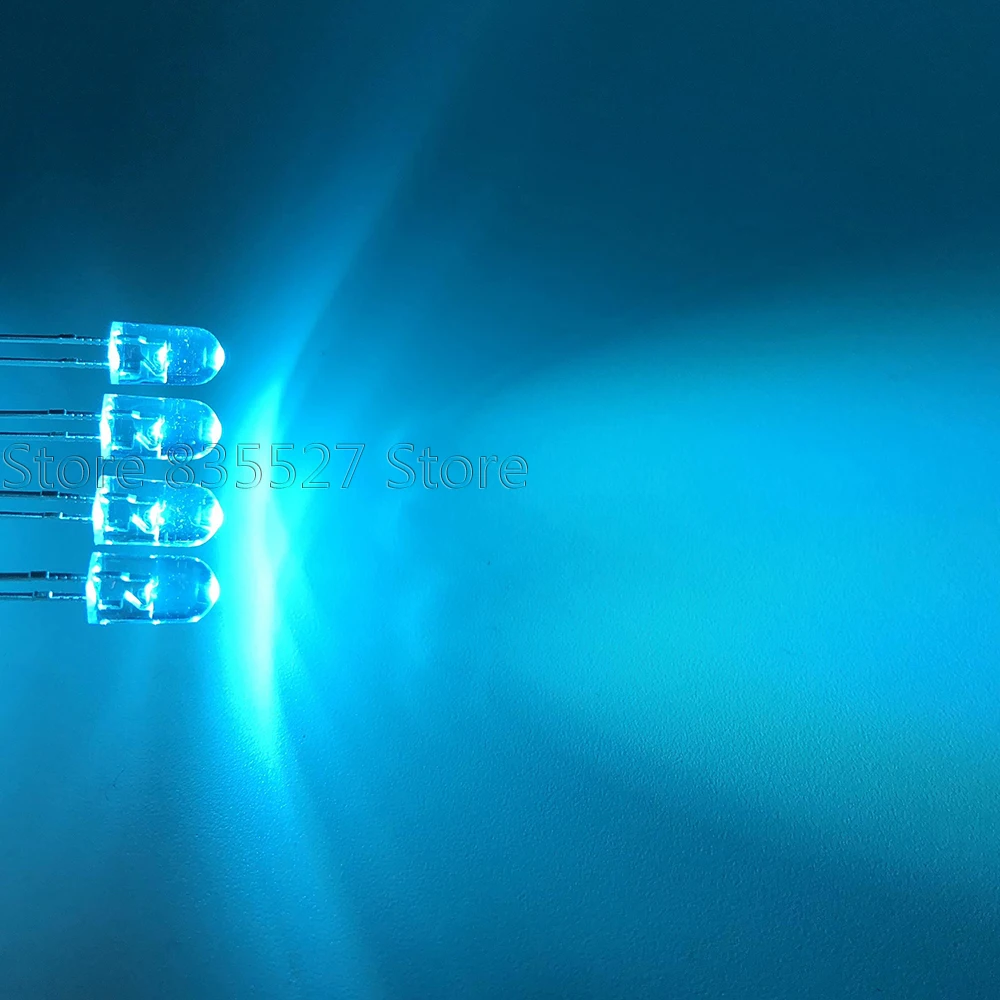 50 шт. F5 5 мм круглый светло-голубой свет Небесно-Голубой бесконечный светодиодный светоизлучающий диоды воды Прозрачный DIP механическая клавиатура переустановка лампы