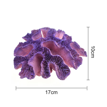 Лидер продаж Искусственный Coral высокая моделирования смолы морской коралловый риф для аквариума аквариум украшения озеленение - Цвет: Фиолетовый