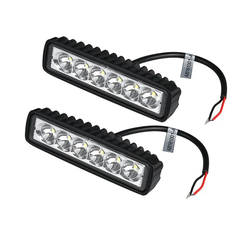 

18W 12V LED Work Light Bar Spotlight Flood Lamp Worklight For SUV Automobile Car Outdoor Lighting 6X3W IP67 Auto lighting