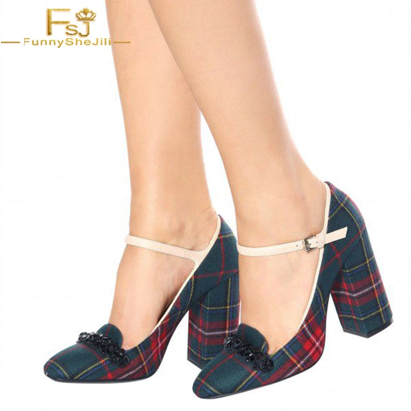 Plaid mary janes Clearance