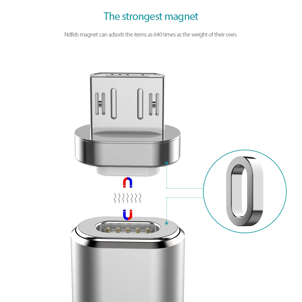 Dodocool металлический магнитный USB-C соединитель для телефона Micro USB адаптер конвертер для dodocool съемный магнитный зарядный кабель синхронизации