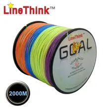2000м цель бренда LineThink лучшее качество Мультифиламент 100% PE плетеная леска Рыбалка Кос Бесплатная доставка