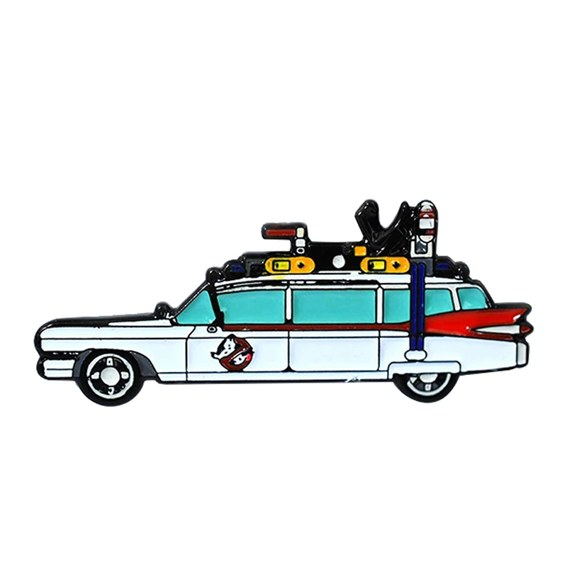 

Ghostbusters ambulance Ecto-1 pin retro 80s movie fans badge
