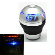 Universal Aluminum Car Gear Shift Knob Shifter Lever Cool Blue Printed Red Light Gear Shift Knob universal car aluminum alloy shift gear knob silvery grey