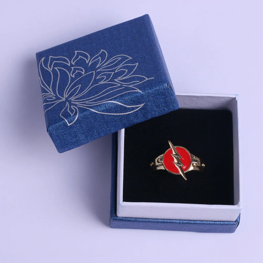 Superhero Flash DC Movie Comics Jewelry Replica Flash Season 2 New Arrival Rings for Men Women Metal (9)