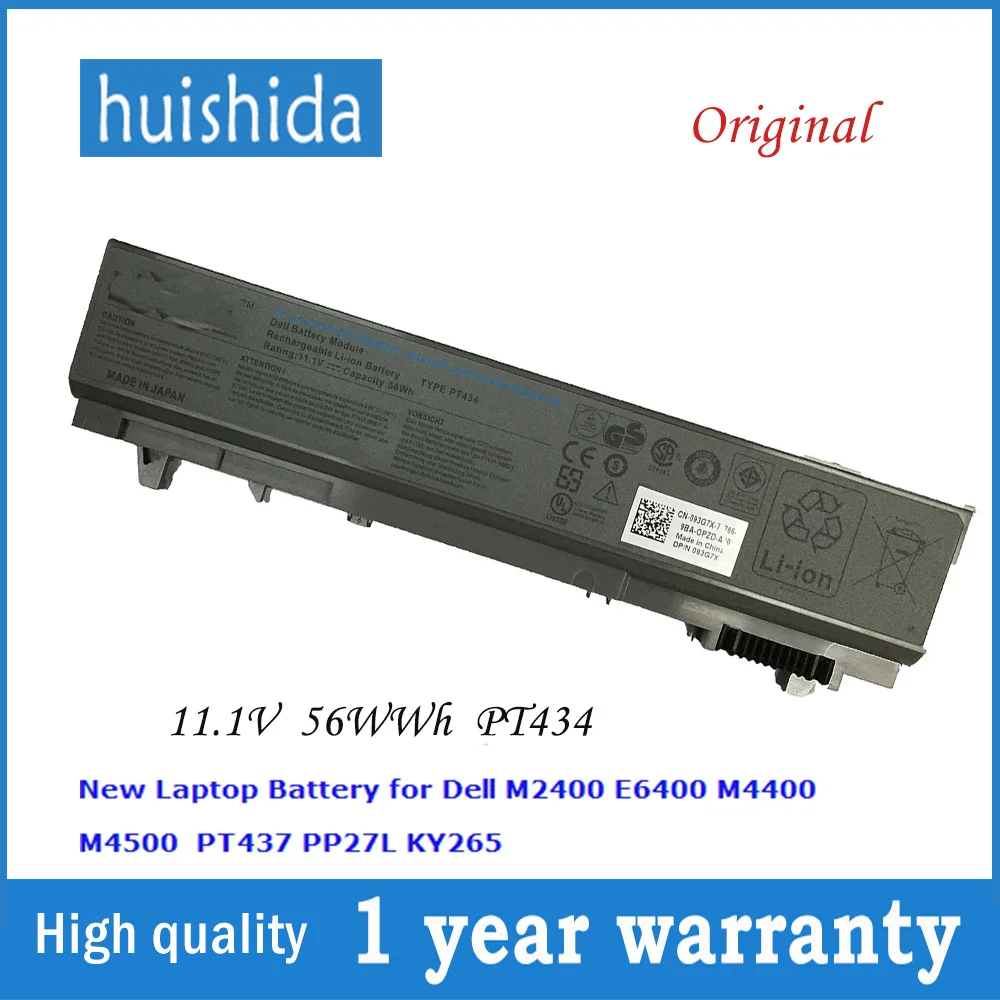 

11.1 V 56Wh PT434 New original laptop battery for Dell PT437 PP27L Latitude E6410/E6510 M2400/M4400/M4500/M6400/M6500 series