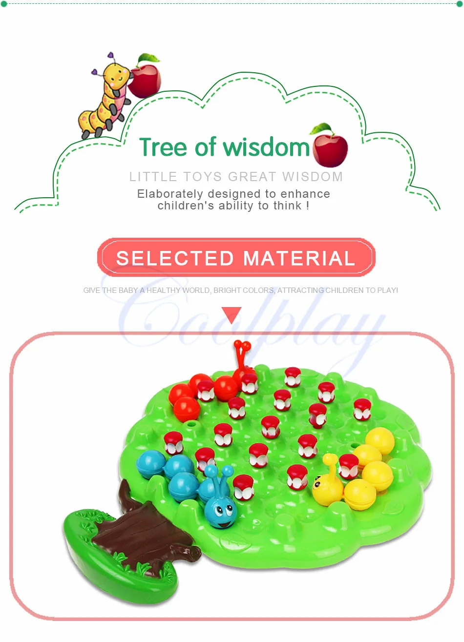 Черви едят яблоки игрушки для конкурса жгучая насекомые забавная головоломка игры родитель-ребенок интерактивные детские развивающие игрушки
