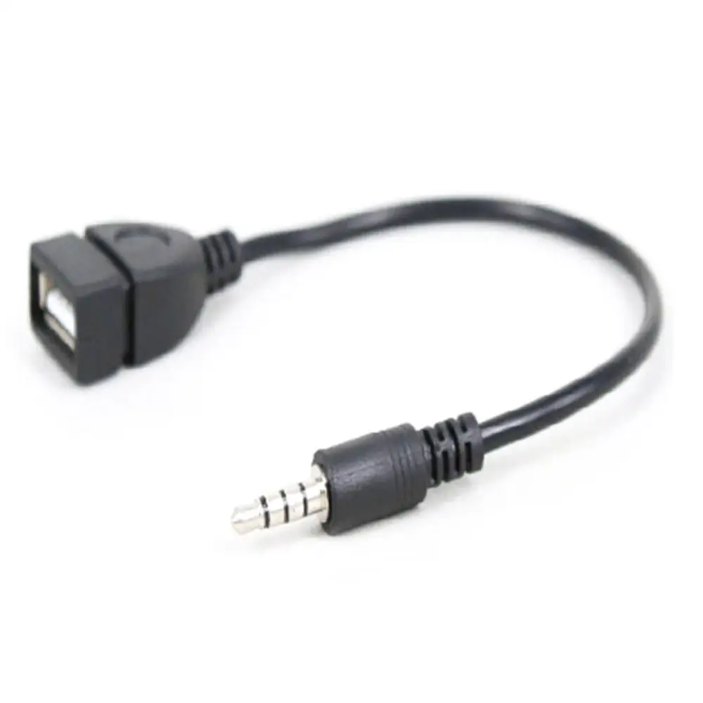 Высокое качество 3 5 мм USB 2 0 OTG адаптер конвертер для сотового телефона автомобиля