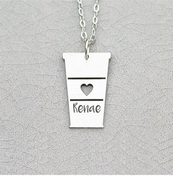 

2018 Trendy Coffee Charm Necklace Any Words Can Be Customed Best Gift For Friend Drop Shipping Accepted YP6384