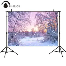 

Allenjoy Thin Vinyl photocall backdrop christmas tree fireplace brick wall gift pine wreath backdrop photographic festival