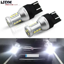 IJDM – ampoule 7443 LED CANBUS sans erreur 7443 T20 W21W LED, pour feux de jour Fiat 2009 2016 500 K blanc rouge jaune 12V
