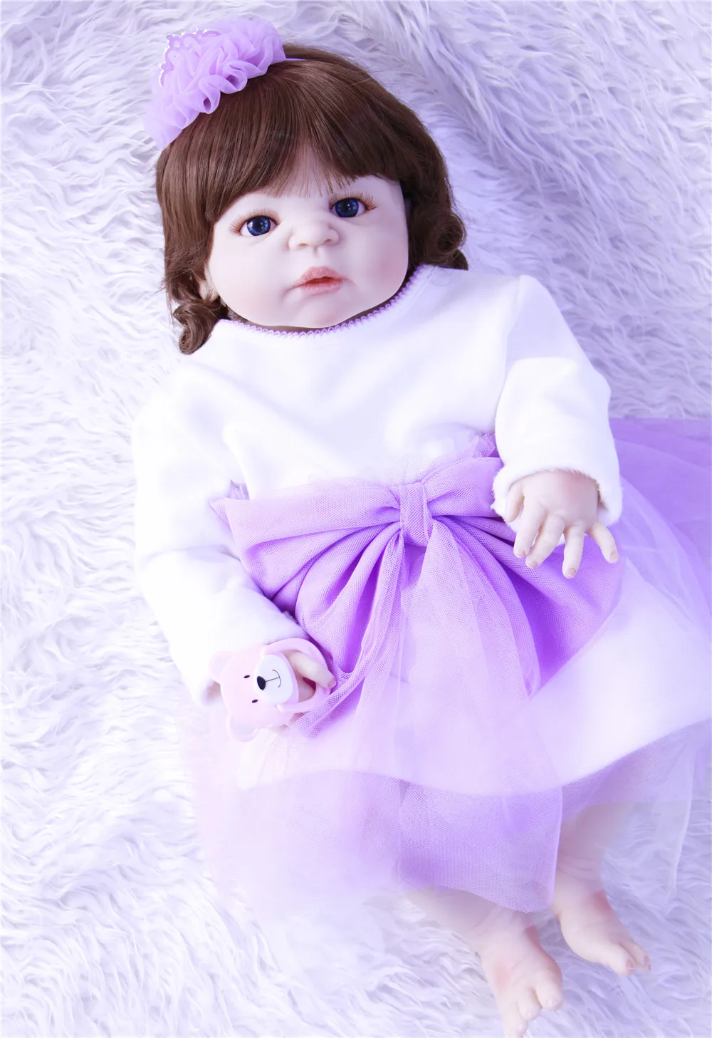 DollMai Reborn куклы 23 "полный Силиконовый reborn Детские куклы Детский подарок BJD princes кукла bebe куклы com corpo de silicone menina