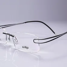 Agstum Роскошные Чистого титана женские без оправы гибкие очки оправа для очков