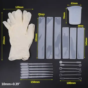 

1 Set Rectangular Silicone Bookmark Mold DIY Bookmark Mould Epoxy Resin Jewelry Making Craft Material Tool