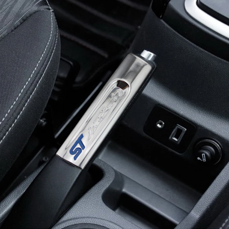 Potro coche ardiendo-estilo cromo freno de mano Ajuste de freno de mano cubierta de la etiqueta engomada para Ford Nuevo Fiesta MK7 2009-2017 partes interiores Potro coche ardiendo-estilo cromo freno de mano Ajuste de freno de mano cubierta de la etiqueta engomada para Ford Nuevo Fiesta MK7 2009-2017 partes interiores