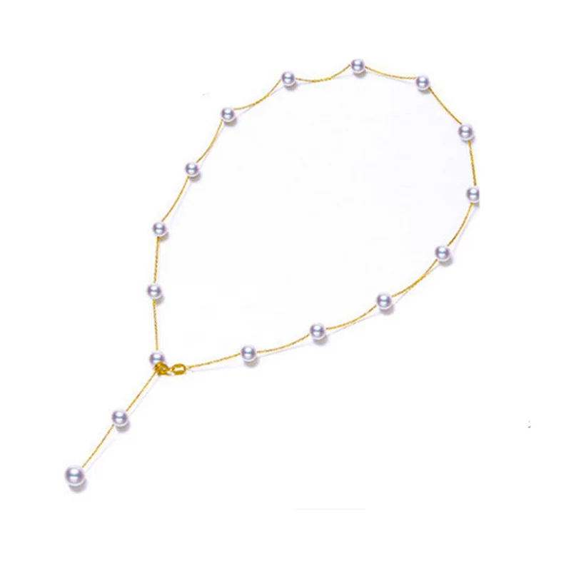 

High quality 8-11mm Perfect round Natural Shell pearl necklace S925 Sterling silver necklace for women Free shipping
