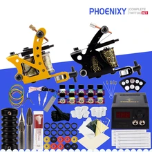 Набор тату-машинок, 2 станка, чернила, пигмент, ЖК-дисплей, питание, аксессуары, комплекты, завершенная татуировка, Перманентный макияж, тату-набор