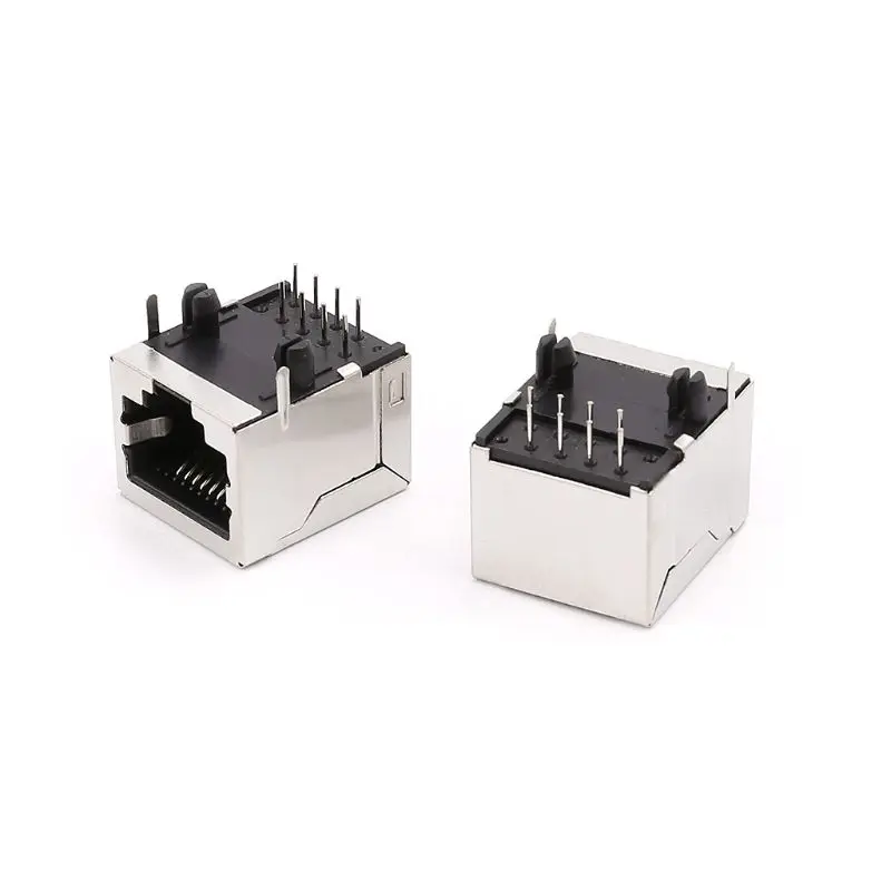 10 шт./компл. 8P8C RJ45 разъемы один порт 8Pin PCB крепление гнездо разъем для сети
