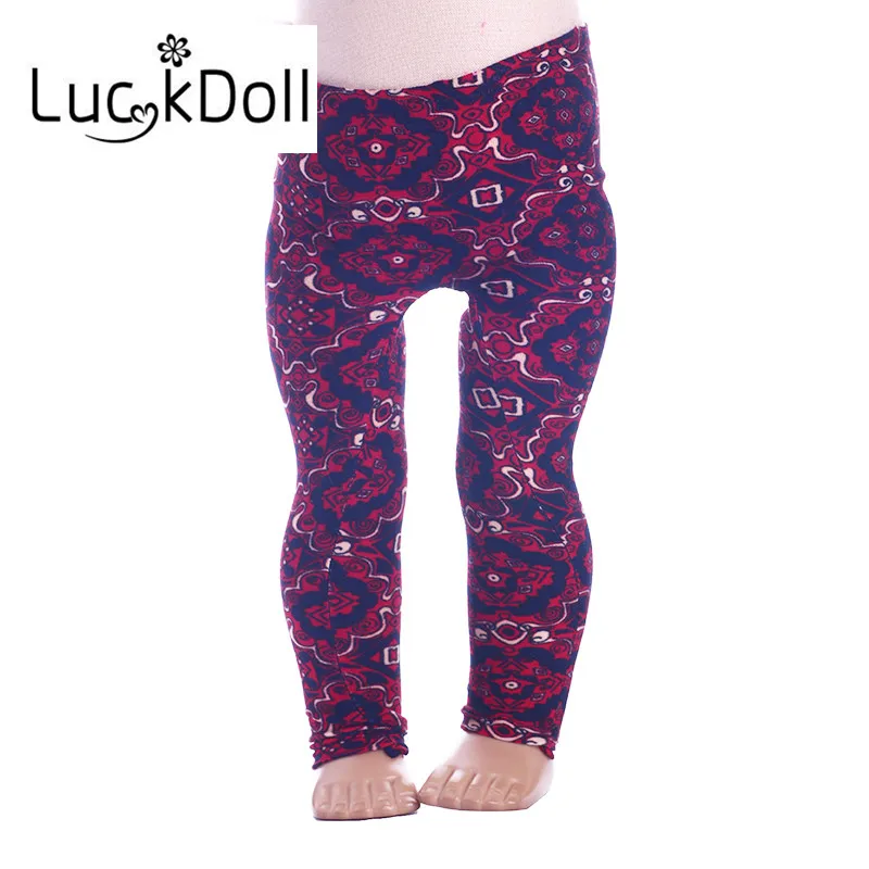 Luckdoll красивые штаны и леггинсы подходят 18 дюймов американский и 43 см детская кукла одежда аксессуары, игрушки для девочек, поколение, подарок на день рождения - Цвет: n634