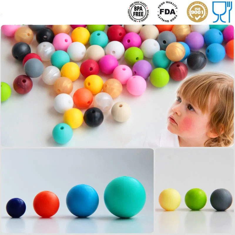 50 шт. силиконовые бусины для прорезывания зубов 15 мм|beads 15mm|teething beadssilicone teething beads 15mm