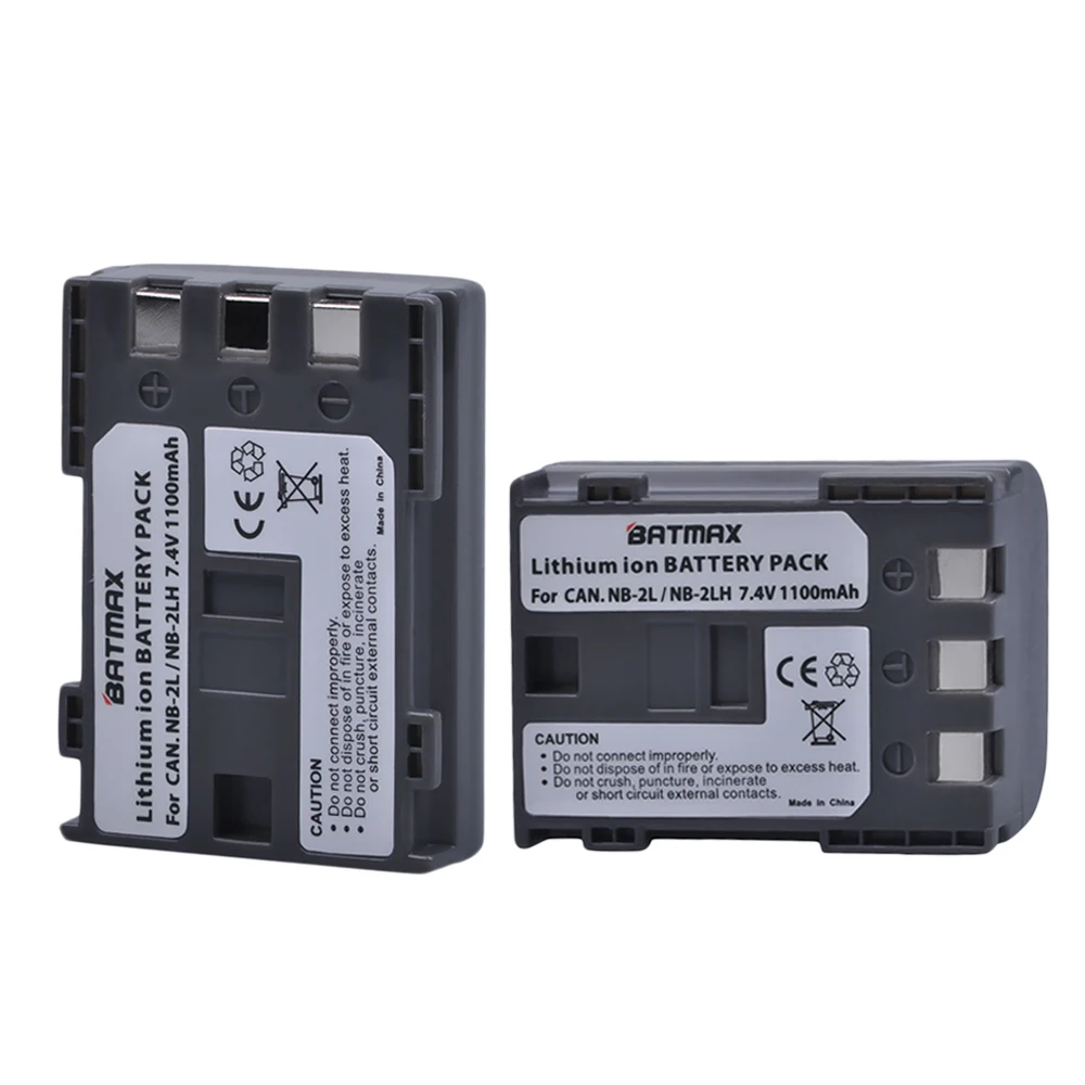 Batmax 2 шт. Bateria NB-2L NB 2L NB2L NB-2LH батарея для Canon G9 Rebel XTi G7 HV-20 ZR-850 S30 HV-40 350D 400D S40 z1 |