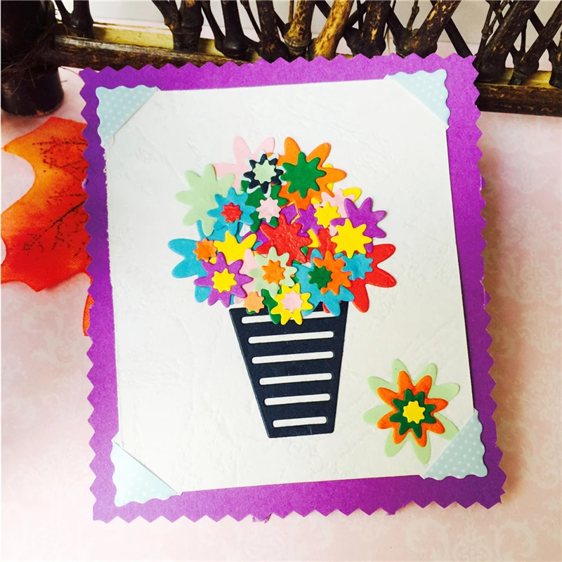 diyarts flower pot metal cutting dies new 2018 for scrapbooking card flower pot making paper