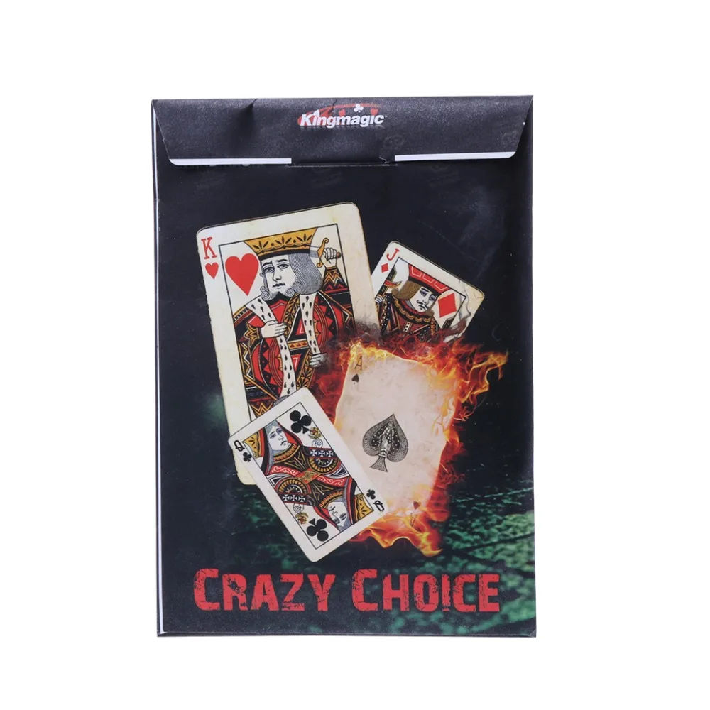 Crazy Choice Card колода магический трюк крупным планом поворотные карты к той же волшебной игрушке