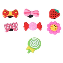 5 шт. или 10 шт. милые Клубничные бантики ПВХ обувь очаровательные туфли пряжки обувь аксессуары