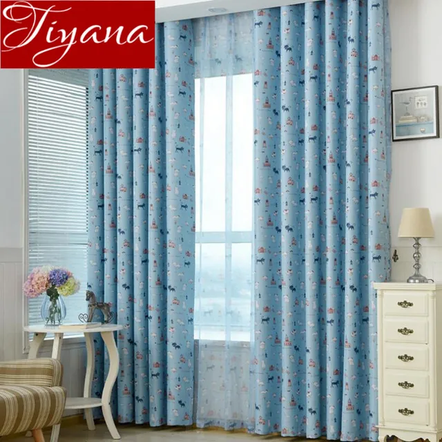 cat curtains kids room print sheer voile blue curtains window modern living room tulle curtain fabrics - Cat Curtains cat curtains kids room print sheer voile blue curtains window modern living room tulle curtain fabrics - Cat Curtains