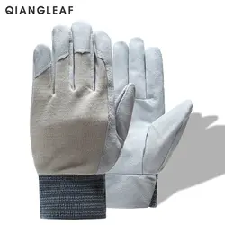 QIANGLEAF брендовые рабочие перчатки ультратонкие кожаные защитные перчатки износостойкие защитные перчатки Бесплатная доставка