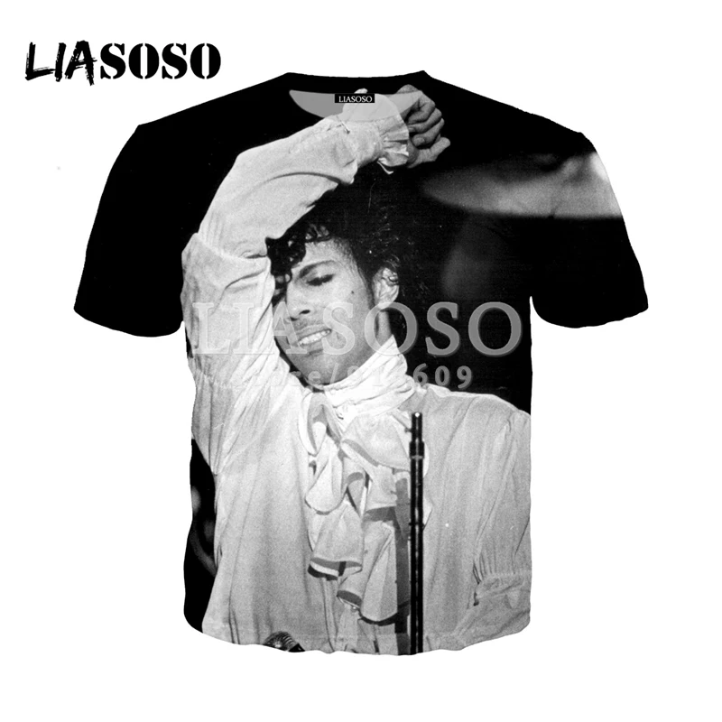 

LIASOSO NEW Famous American Singer Prince Roger Nelson Tees 3D Print t shirt/Hoodie/Sweatshirt Unisex Hip Hop Rock Tops G1791