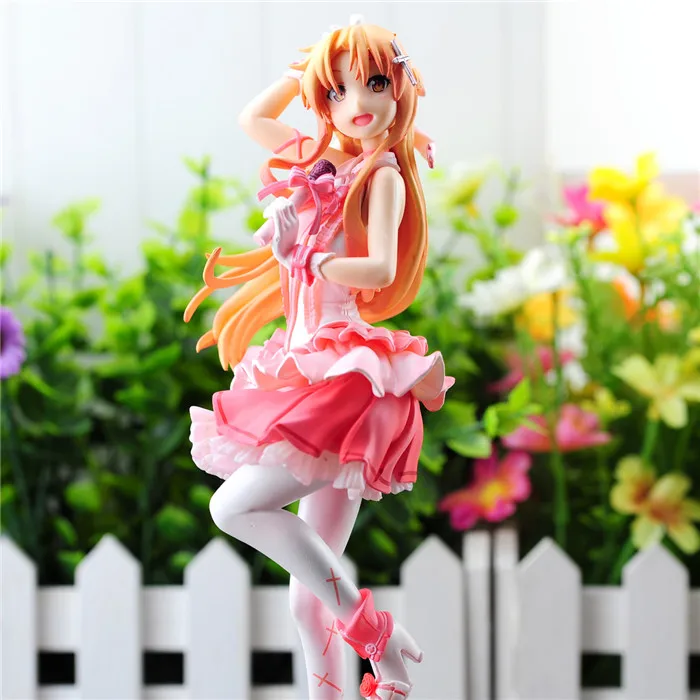 New! Sword Art Online 2 figure Asuna doll SAO Asuna  PVC 20cm 1/8 scale figure toy anime sexy girl free shipping