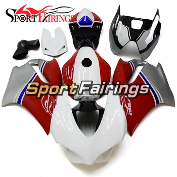 

Racing Fiberglass Fairings For Ducati 899 1199 1199s 12 13 2012 2013 Injection ABS Fairing Kit White Red Grey Cowlings Bodywork