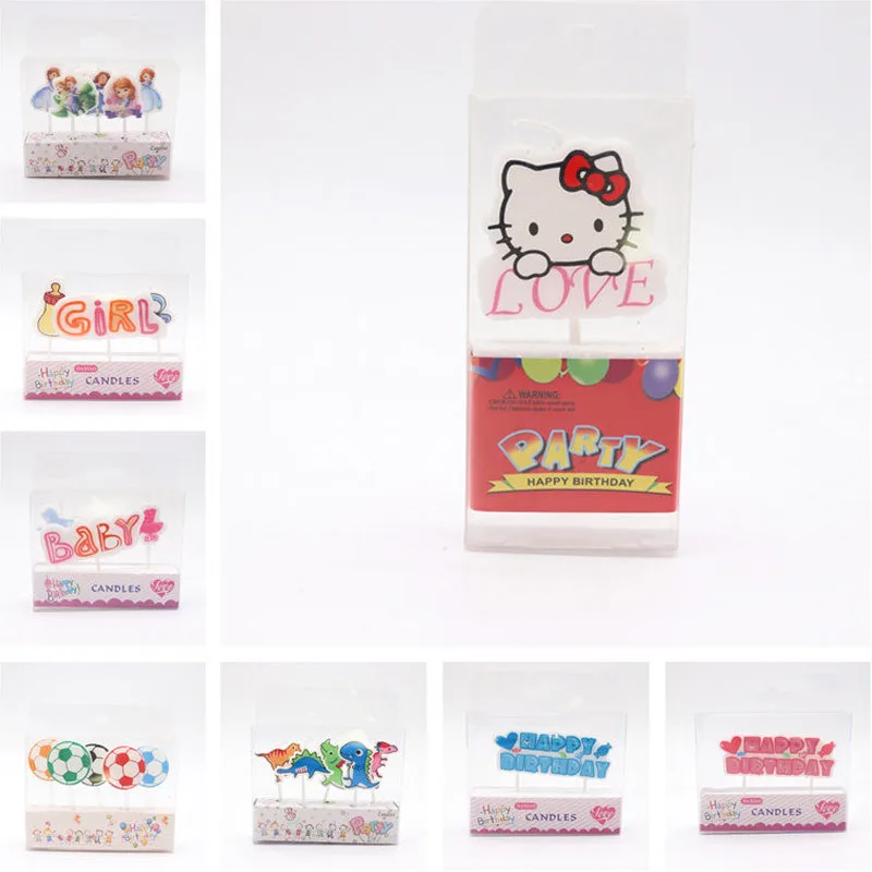 

PLAYGUYS Hello Kitty Sofia Princess Happy Birthday Decorations Kids Candles For Children's Day Cake Toppers Decor Girl