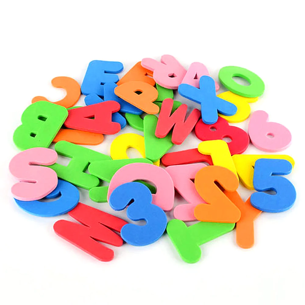 

36pcs Baby Bathtub Toy Foam Non-toxic Colorful Self-adhesive Soft Learn Bath Educational Letters And Numbers
