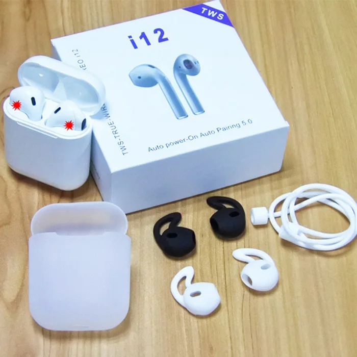I12 TWS Bluetooth 5,0 наушники 1:1 двойные звонки умные сенсорные наушники для iPhone huawei Xiaomi PK I20 I30 I10 наушники - Цвет: White add kit