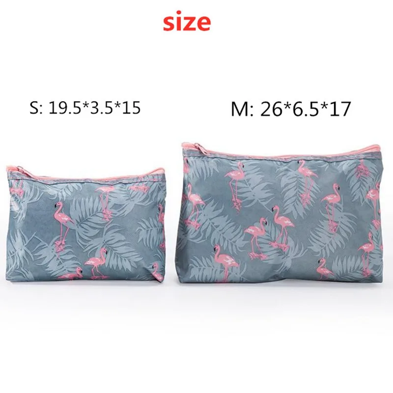 New Travel Flamingo Cosmetic Bag For Women Pouch Portable Zipper Makeup Beauty Bag Necessarie Bath Toiletry Organizer Case