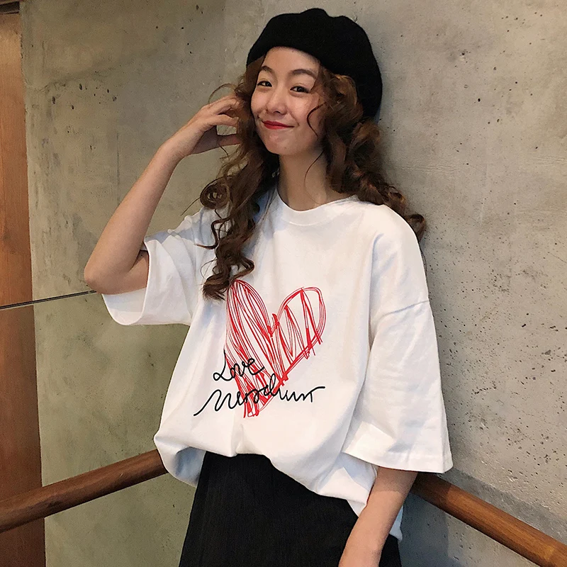Harajuku Винтажная Футболка большого размера Женская модная забавная футболка с
