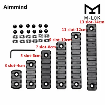 AR15 rail Aluminum- Black M-Lok 3 5 7 9 11 Slot Picatinny/Weaver Rail Handguard Section AR-15 MLOK Handguard 20mm Picatinny Rail picatinny rail for g36 g36c series black