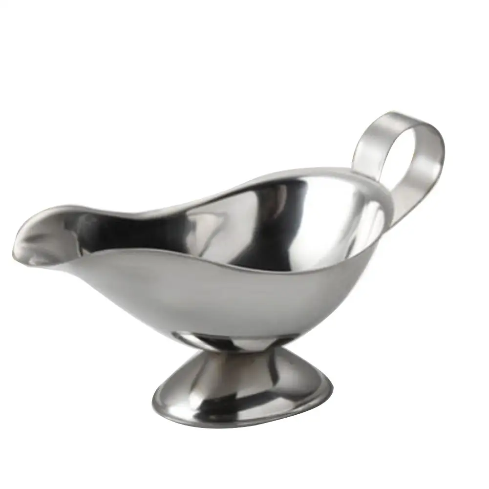 

3 OZ Stainless Steel Gravy Boats Steak Pepper Sauce Juice Pouring Tool Used To Hold Soup-like Condiments
