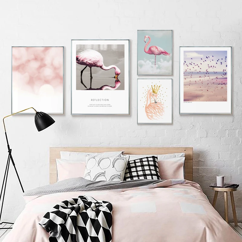 

Modern Art Flamingo Posters And Prints Wall Art Canvas Painting Wall Pictures For Living Room Nordic Decoration Flamingo Picture