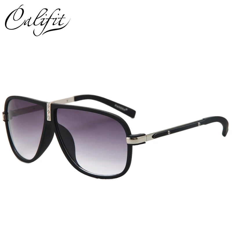 CALIFIT Черный Пилот Солнцезащитные Очки Мужской 2017 New Cool Винтаж Стиль Для Мужчин Luxury