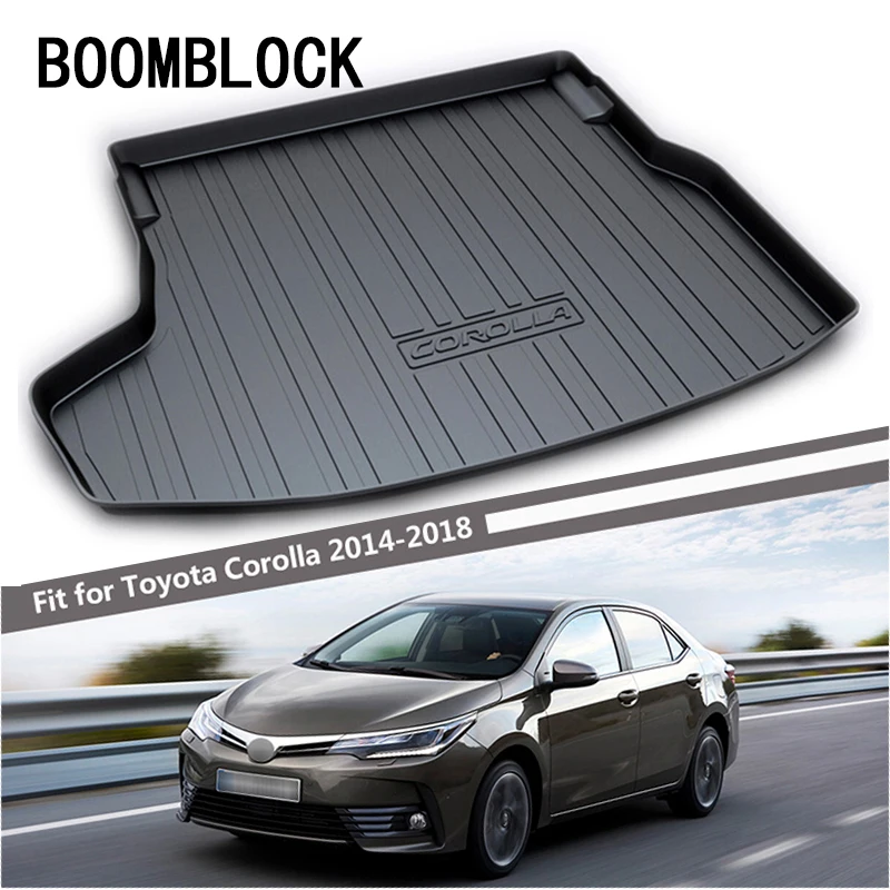 

BOOMBLOCK For Toyota Corolla 2018 2014 2015 2016 2017 Waterproof Anti-slip Car Trunk Mat Tray Floor Carpet Pad Accessories